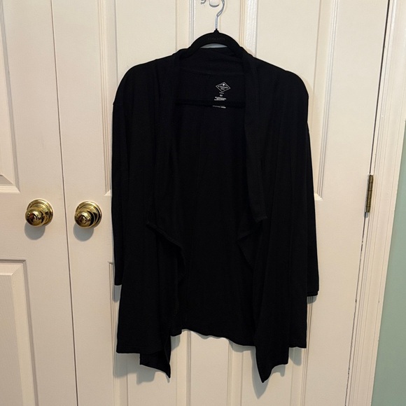 St. John's Bay Sweaters - St. John's Bay Classic Black Open Cardigan